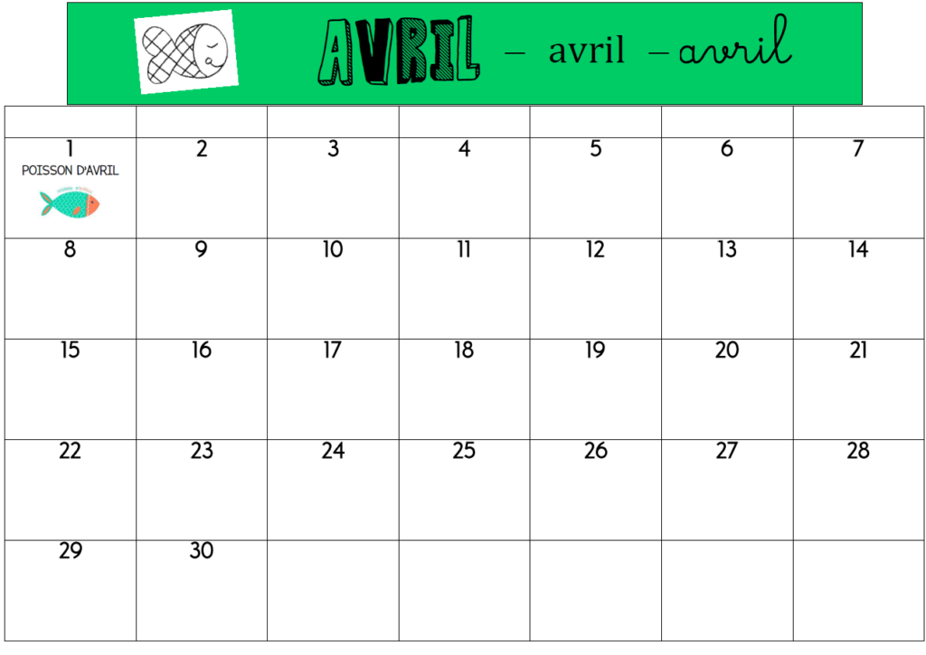 Calendrier Perp Tuel Pour La Classe Chat D Cole