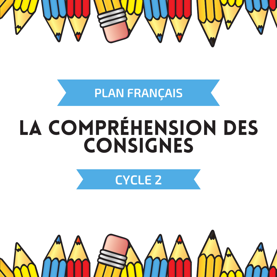 Plan Français – La Compréhension Des Consignes Au Cycle 2 – Chat D'école